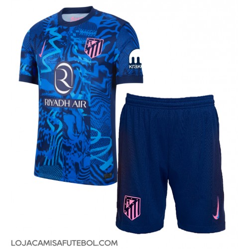 Camisa de Futebol Atletico Madrid Equipamento Alternativo Infantil 2024-25 Manga Curta (+ Calças curtas)